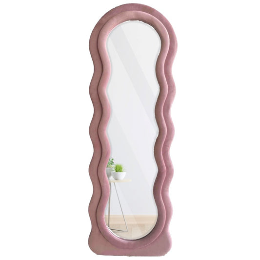 Sanding Mirror With Velvet Frame Pink/Blush