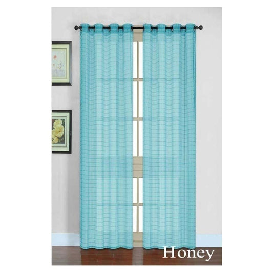 Honey Sheer Turquoise Panel