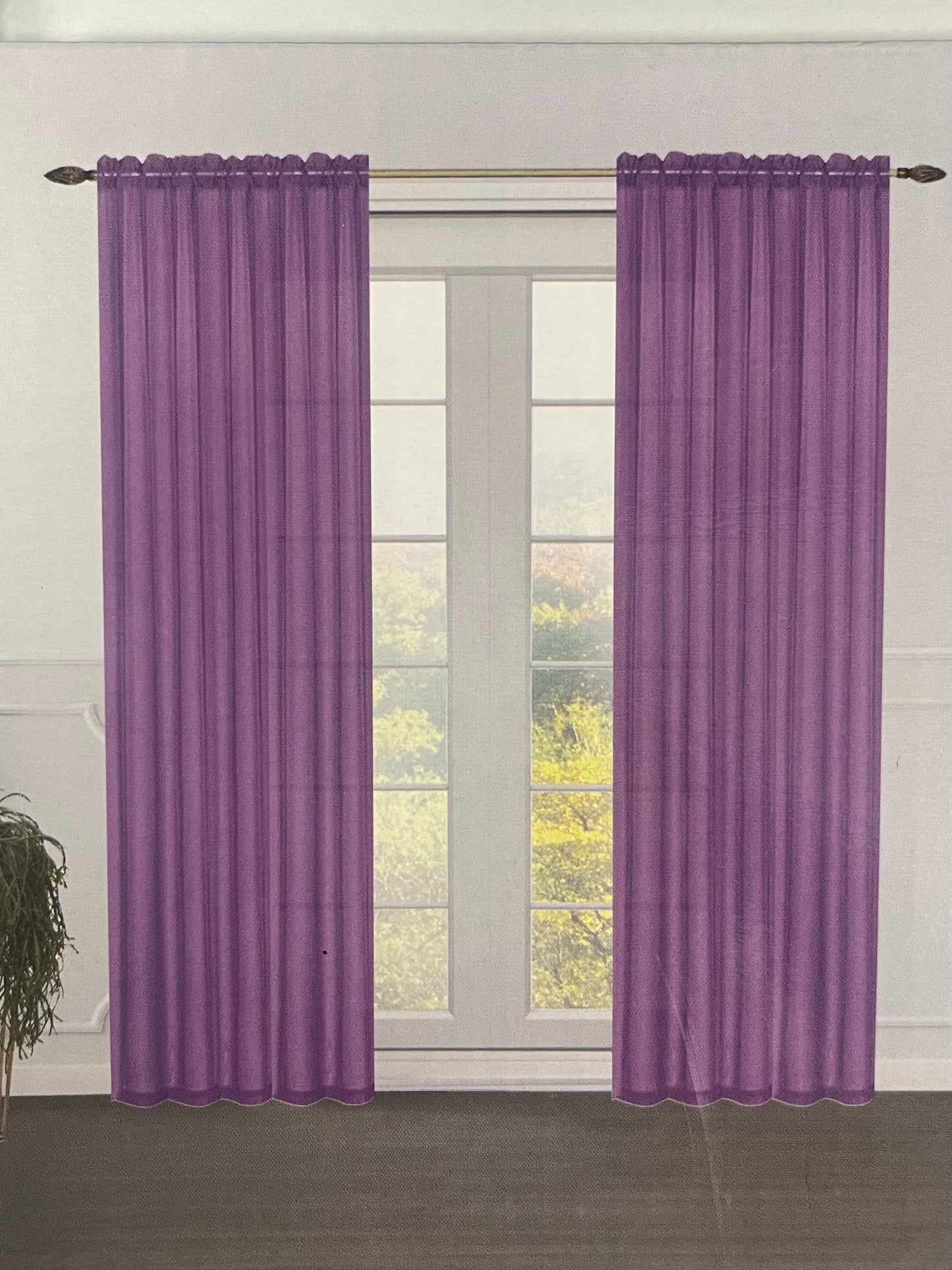 Panel transparente morado