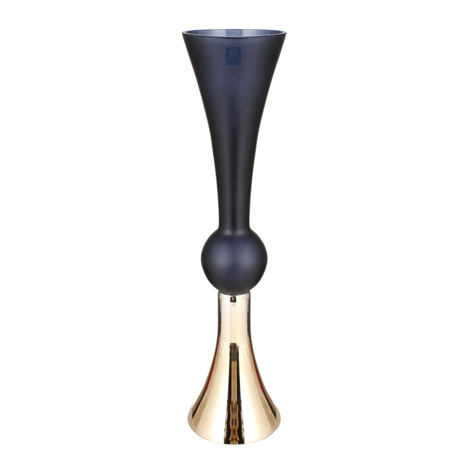 Glass Vase Black/Gold