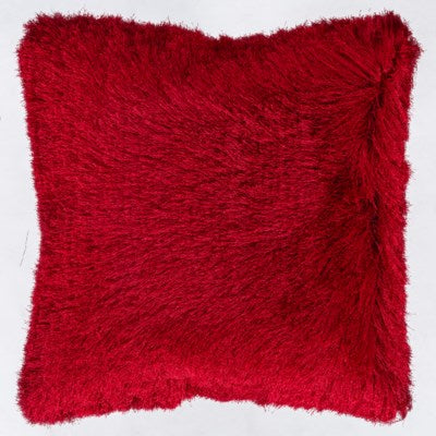 Almohada peluda roja