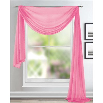 Sheer Scarf L Pink