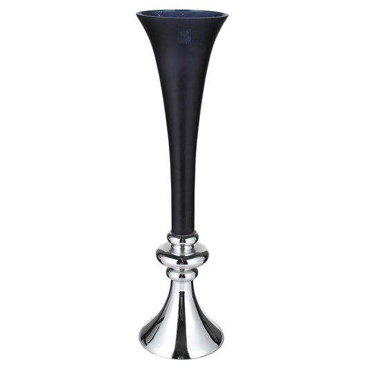 Glass Vase Black/Silver