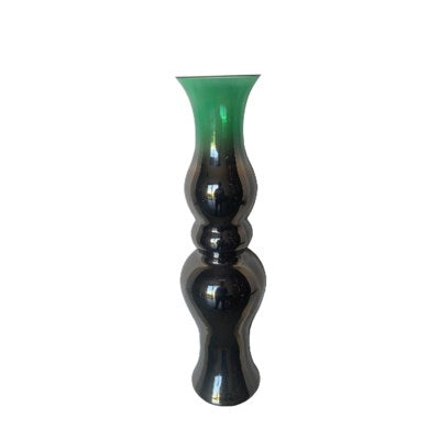 Glass Vase Green/Black