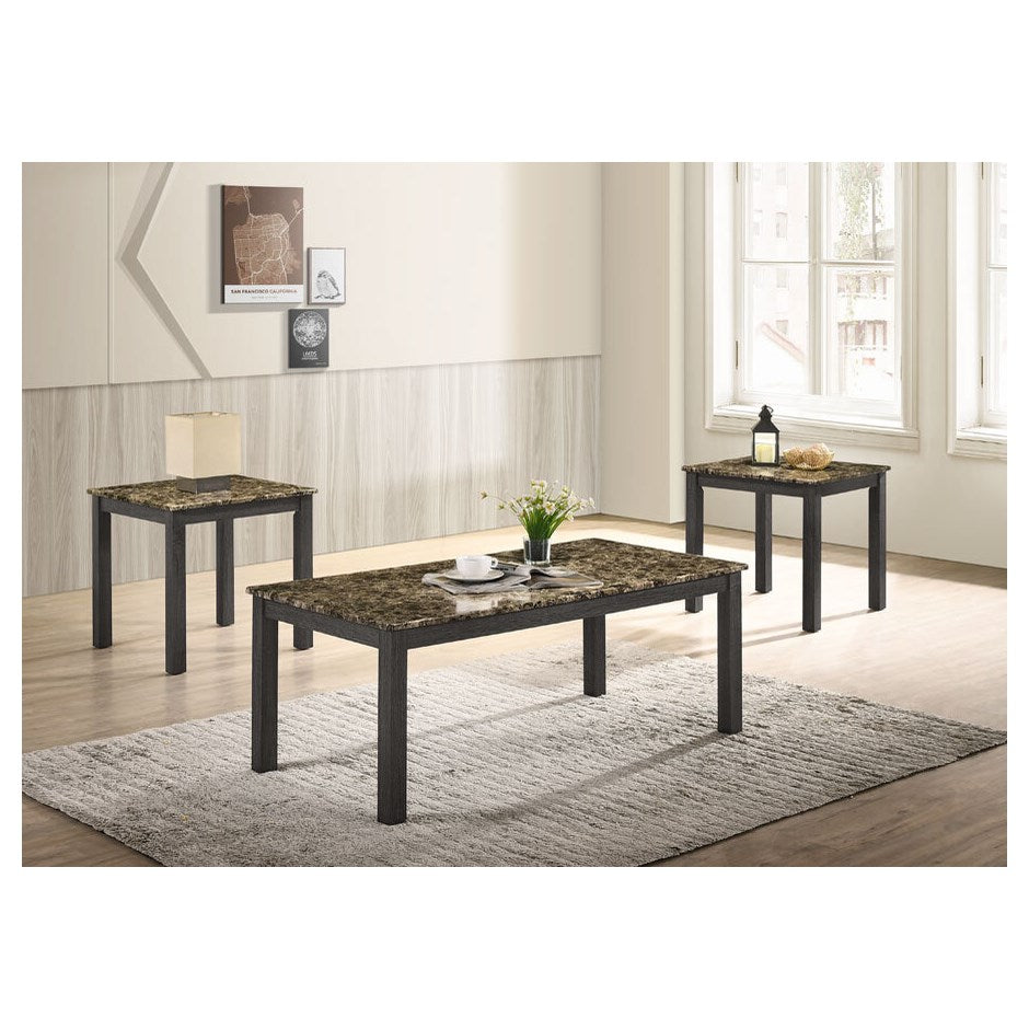 3 pc Coffee Table Set Black